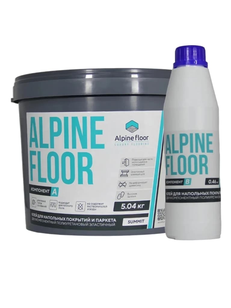 Клей Двухкомпонентный полиуретановый клей Alpine Floor Профи Фикс 2К 0,46 кг Компонент B